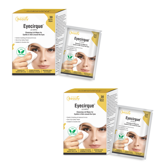 Eyecirque Lid Wipes for Cleansing Eyelids & Skin around the Eyes - Twin Pack