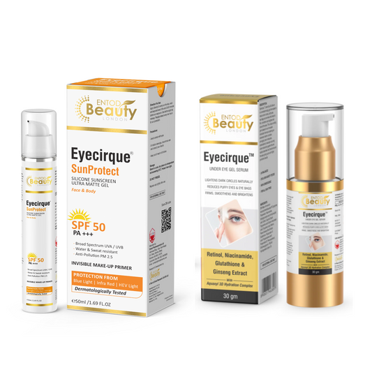 Eyecirque Summer Essential Combo: Eyecirque SunProtect SPF 50 Sunscreen & Under Eye Gel Serum. - Eyecirque Store