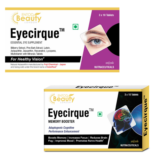 Eyecirque  Memory & Eyes Combo Pack: Memory Boosters Supplement & Essential Eye Supplement.