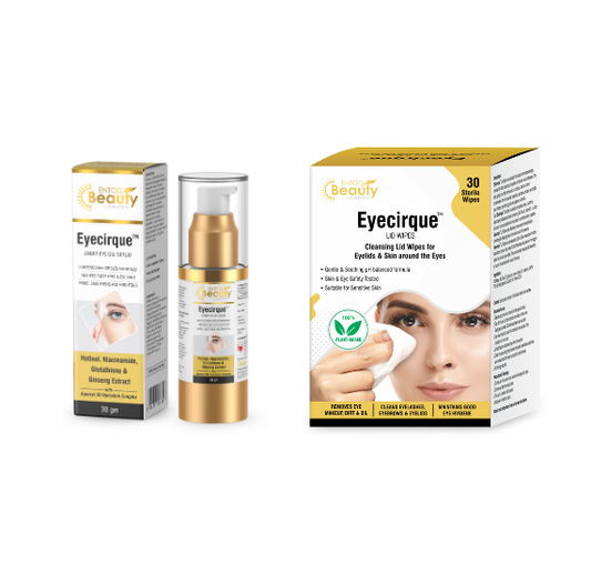 Eyecirque Summer Essential Combo: Under Eye Gel Serum & Eye Lid Wipes - Eyecirque Store