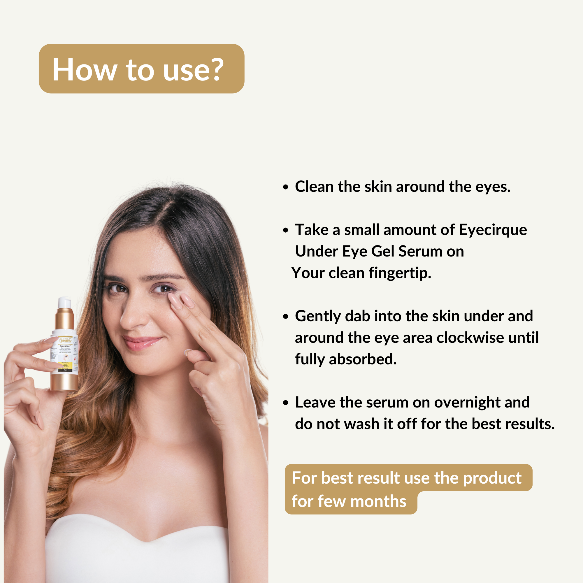 Coffee Under Eye Gel Serum for Dark Circles, Puffy Eyes, Eye Bags & Wrinkles