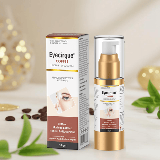Coffee Under Eye Gel Serum – Coffee Infused gel for Dark Circles, Puffy Eyes, Eye Bags & Wrinkles