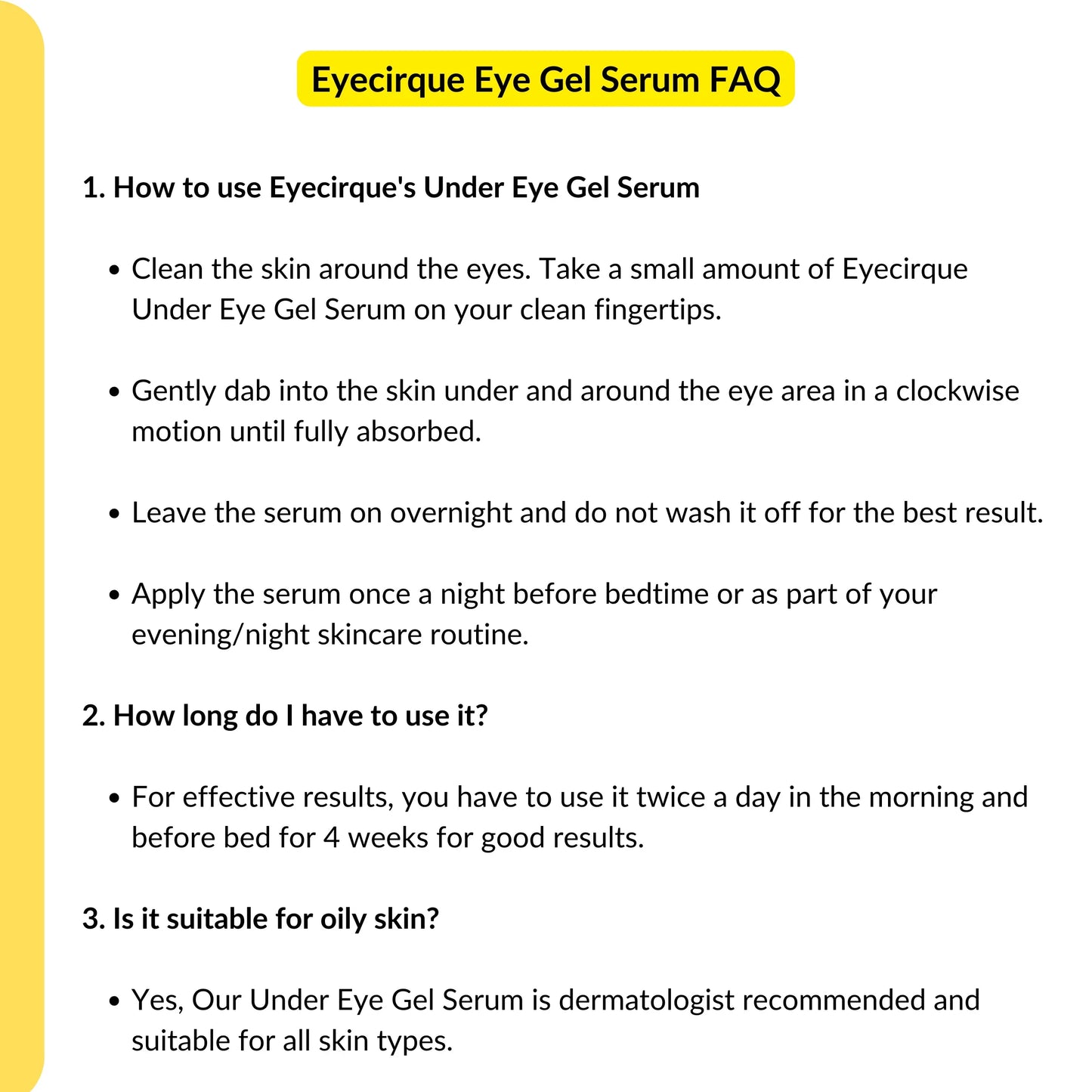 Eyecirque Under Eye Gel Serum for Dark Circles, Puffiness & Eye Bags - Eyecirque Store