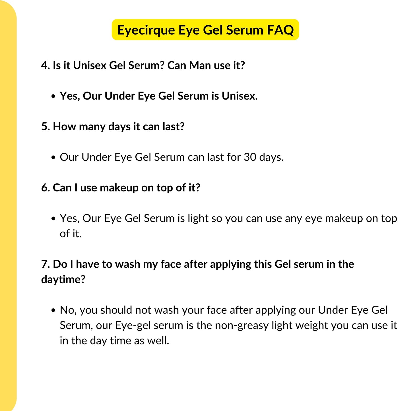 Eyecirque Under Eye Gel Serum for Dark Circles, Puffiness & Eye Bags - Eyecirque Store