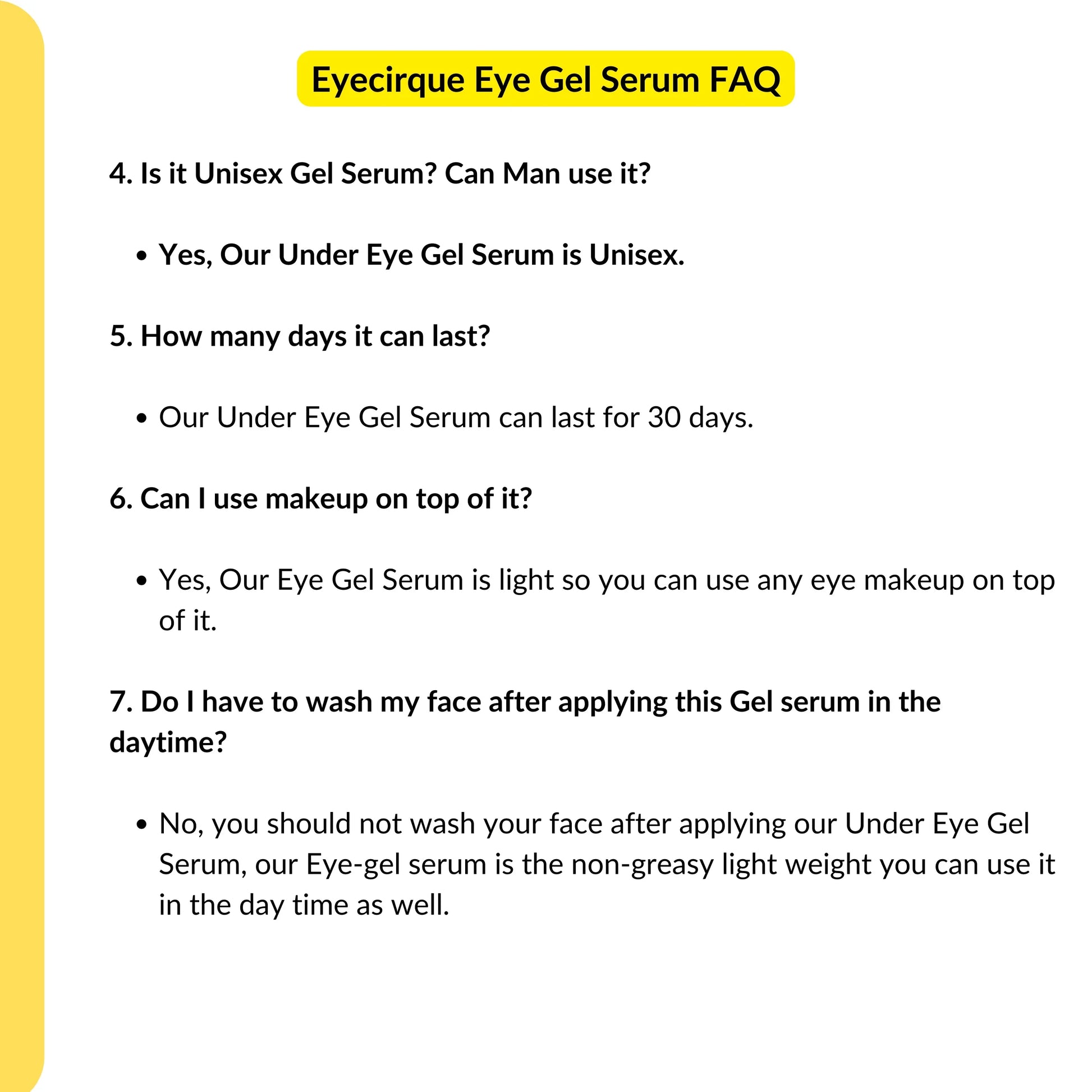 Eyecirque Under Eye Gel Serum for Dark Circles, Puffiness & Eye Bags - Eyecirque Store