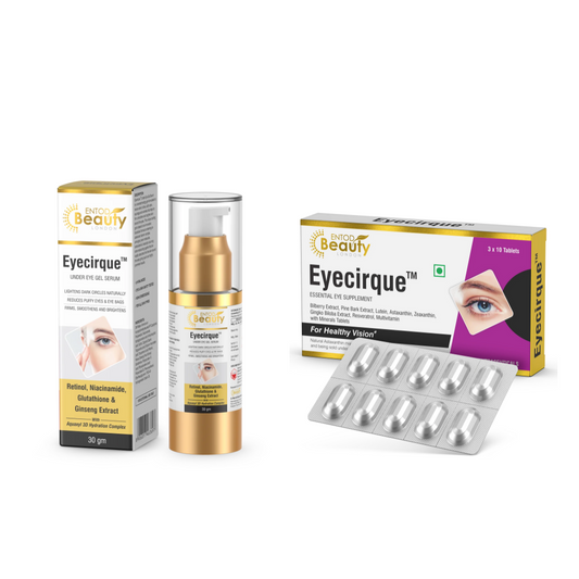 Healthy Eye Pack : Best Under Eye Gel Serum & Essential Eye Supplement