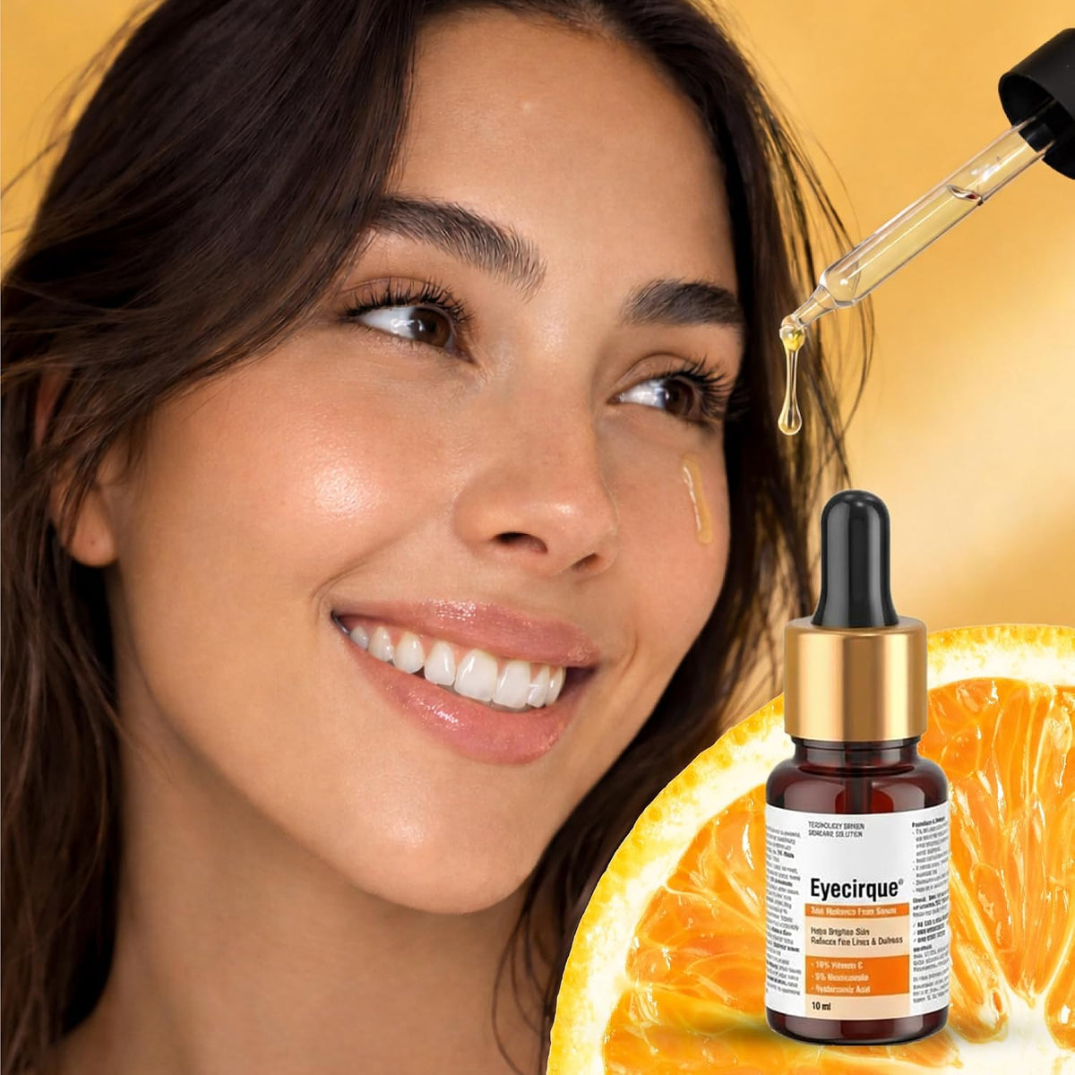 10% Vitamin C Face Serum with 5% Niacinamide & Hyaluronic Acid | Brightens, Hydrates & Evens Skin Tone - 10ML Trio Pack