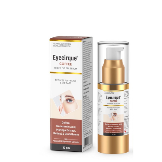 Eyecirque Coffee Under Eye Gel Serum – Coffee Infused gel for Dark Circles, Puffy Eyes, Eye Bags & Wrinkles