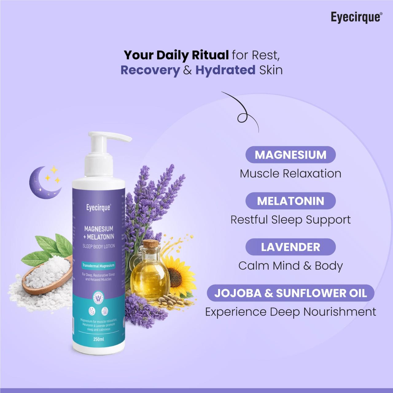 Sleep System Combo | Magnesium & Melatonin Supplement + Cortisol Sleep Body Lotion