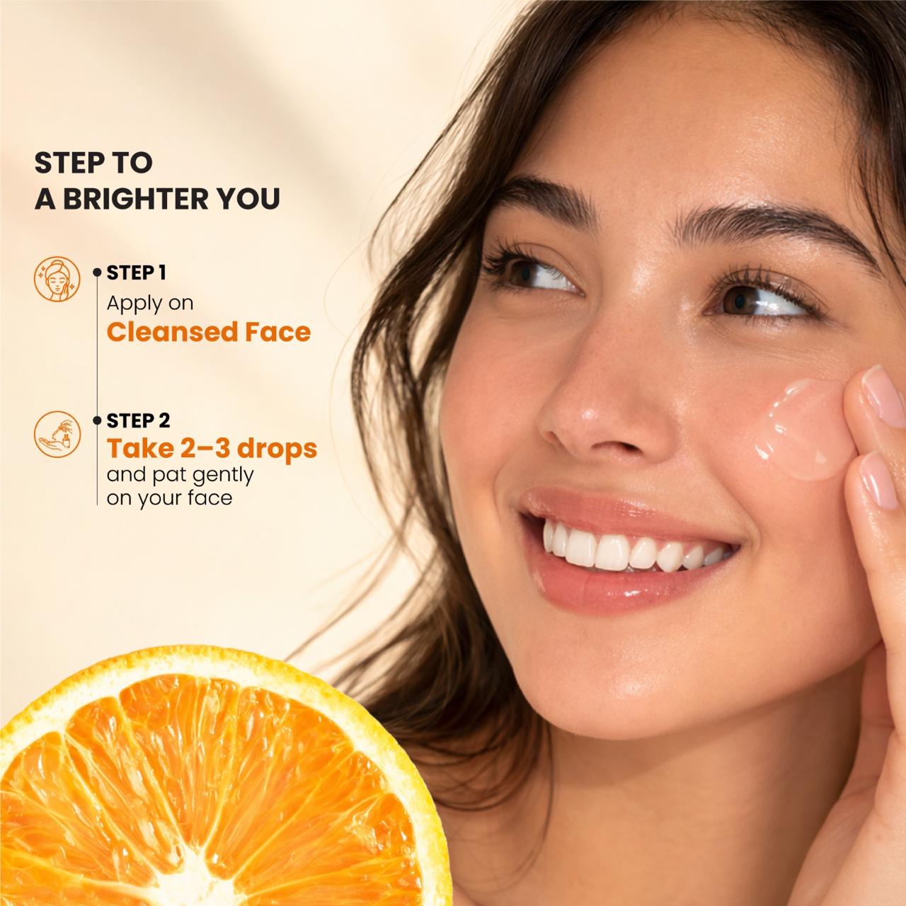 10% Vitamin C Face Serum with 5% Niacinamide & Hyaluronic Acid | Brightens, Hydrates & Evens Skin Tone